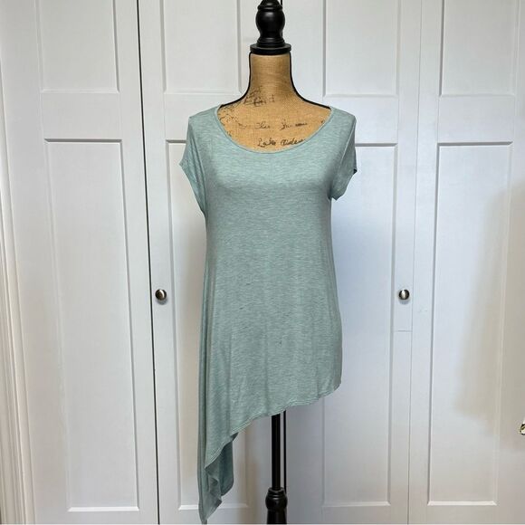 Bordeaux Asymmetrical Hem Top | Seafoam Green | Size S/P | Anthropologie - Picture 1 of 8